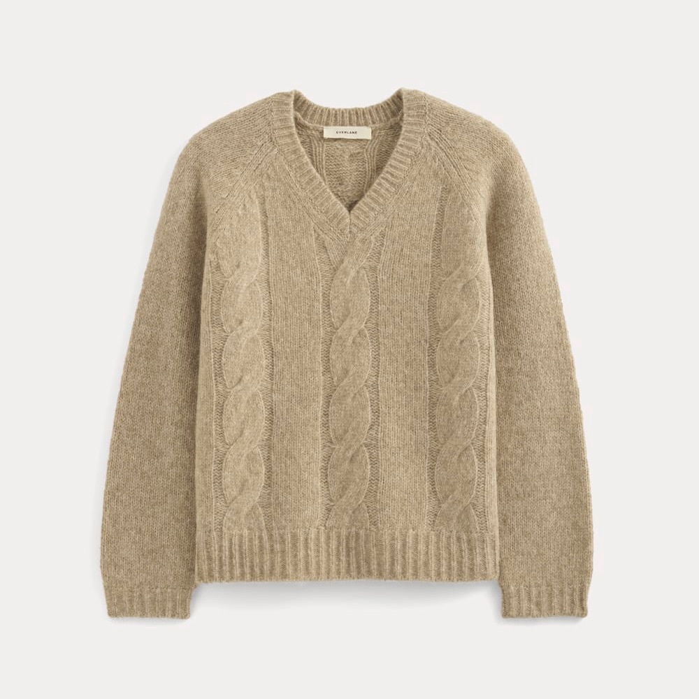 Everlane Cable V Neck Sweater